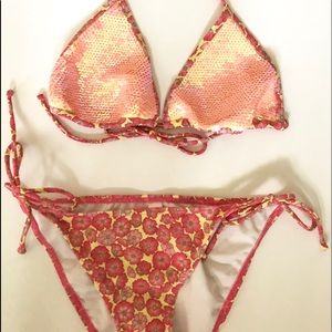 NWOT Gorgeous VS Sequin & Floral Bikini Set